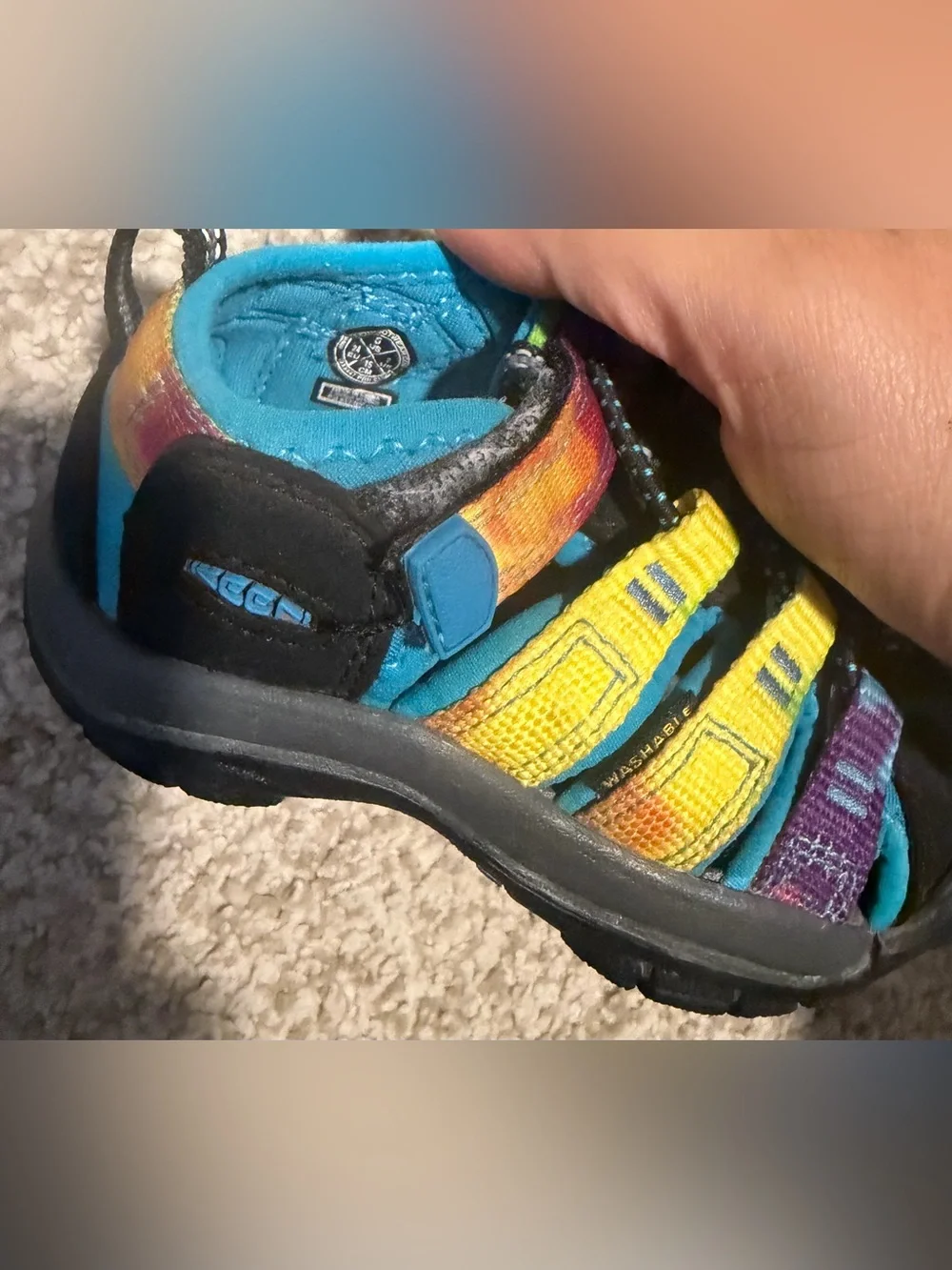 Keen Little Kids' Newport H2 Multicolor Closed-Toe Water Shoes sz 8 summer casua